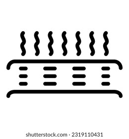 Heating icon outline vector. Electric radiator. Home convector