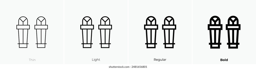 heating icon. Thin, Light Regular And Bold style design isolated on white background