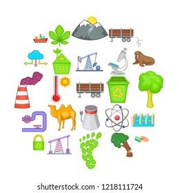 Heating icons set. Cartoon set of 25 heating vector icons for web isolated on white background