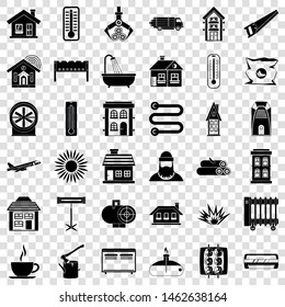 Heating icons set. Simple style of 36 heating vector icons for web for any design