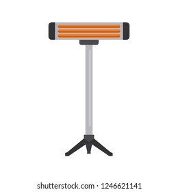 heating lamp color vector icon. Flat design
