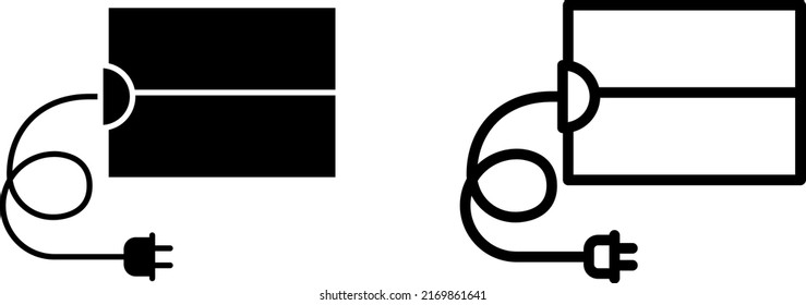 Heating mat icon , vector illustration