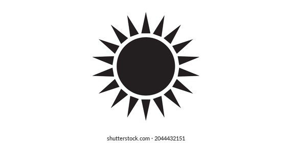 Heating mode button vector icon. Sunny, sunny flat sign for mobile concept and web design. Air heating system glyph icon. Summer symbol, logo illustration. Vector graphics