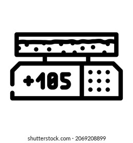 heating plate laboratory line icon vector. heating plate laboratory sign. isolated contour symbol black illustration