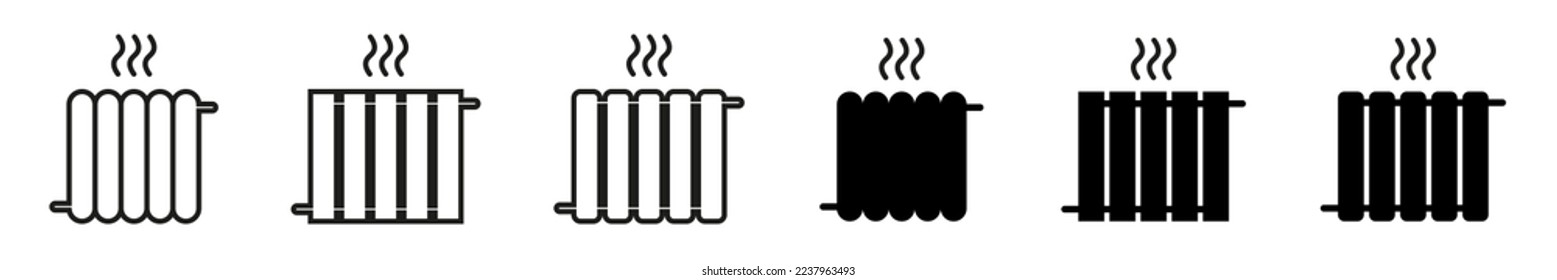 Heating radiator for design. Climate system for home. Winter season concept.