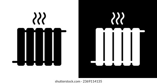 Heating radiator for design. Climate system for home. Winter season concept.