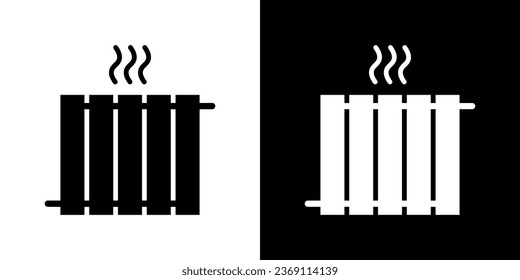 Heating radiator for design. Climate system for home. Winter season concept.