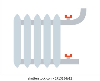 Heating radiator icon. Vector illustration
