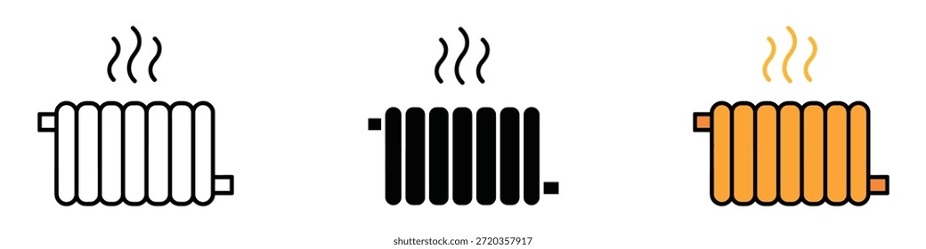 Heating Radiator icon vector. warmth and comfort for home, office symbol. vector illustration.