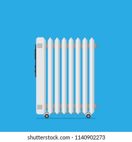 Heating radiator. Heating system. Vector illustration in flat style