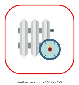 Heating radiator with temperature regulator