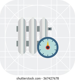 Heating radiator with temperature regulator