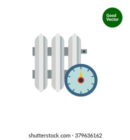 Heating radiator with temperature regulator