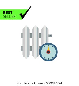 Heating radiator with temperature regulator