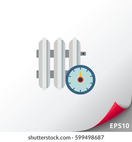 Heating radiator with temperature regulator