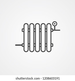 Heating radiator vector icon sign symbol