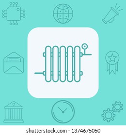 Heating radiator vector icon sign symbol