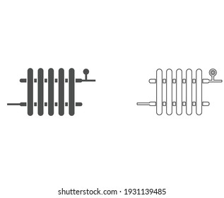 Heating Radiator Vector Icon Sign Symbol