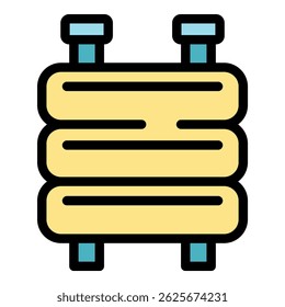 Heating radiator warming a cozy winter home, ensuring comfortable temperature during cold season