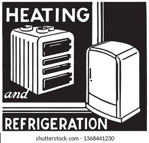 Heating And Refrigeration - Retro Ad Art Banner