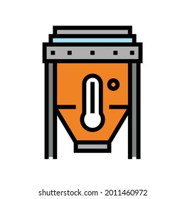 máquina de arena para la producción de vidrio vector de color. máquina de arena para la producción de vidrio. ilustración de símbolo aislado