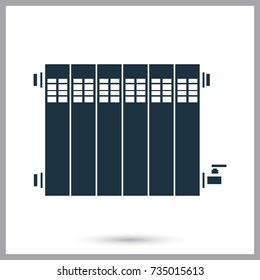 Heating sectional battery simple icon for web and mobile design