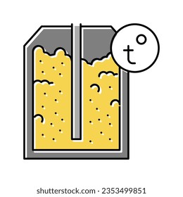 heating semiconductor manufacturing color icon vector. heating semiconductor manufacturing sign. isolated symbol illustration