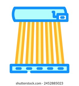 heating solar panel color icon vector. heating solar panel sign. isolated symbol illustration