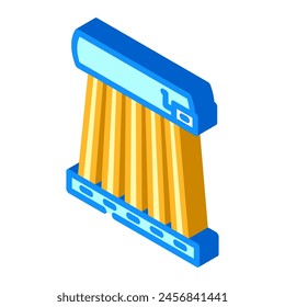 heating solar panel isometric icon vector. heating solar panel sign. isolated symbol illustration