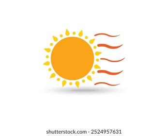 Heating Sunshine, Isolated Spring Warm Season Icons. Heating Sunshine Icons for Spring and Warm Seasons | Isolated Sunshine and Warm Weather Symbols Vector