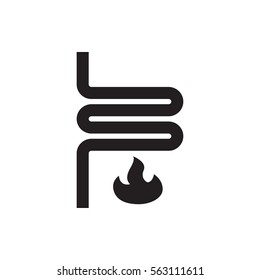 heating system icon illustration isolated vector sign symbol