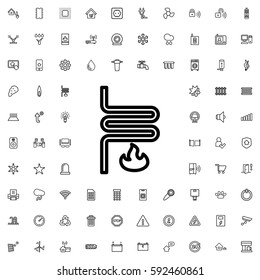 heating system icon illustration isolated vector sign symbol. Smart home icons vector set.