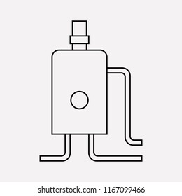 Heating system icon line element. Vector illustration of heating system icon line isolated on clean background for your web mobile app logo design.