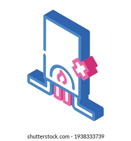 heating system repair isometric icon vector. heating system repair sign. isolated symbol illustration