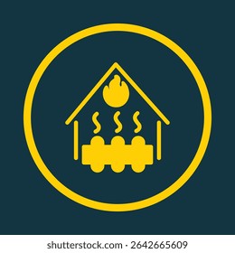 Heating System trendy vector art design lovely amazing design colorful useful illustration.eps