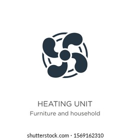 Heating unit icon vector. Trendy flat heating unit icon from furniture and household collection isolated on white background. Vector illustration can be used for web and mobile graphic design, logo, 