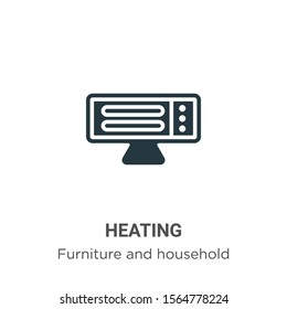 Heating vector icon on white background. Flat vector heating icon symbol sign from modern furniture collection for mobile concept and web apps design.