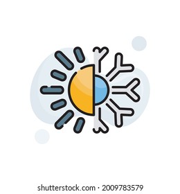 Ilustración de estilo de icono rellena de contorno de vector de calefacción. Símbolo de archivo EPS 10