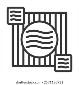 Heating Zone Icon Vector Illustration Outline