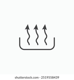 Heatline in Thin line black color. flat simple vector symbols illustration.