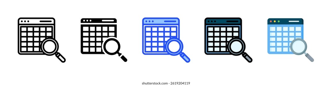 Heatmap Analysis Icon Collection With Multiple Styles