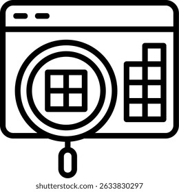 Heatmap Analysis Outline Style Icon Design