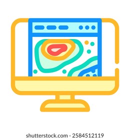 heatmap big data color icon vector. heatmap big data sign. isolated symbol illustration