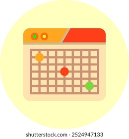 Heatmap Flat Multi Color Vector Icon Design