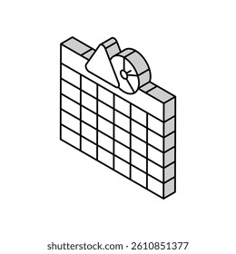 heatmap risk isometric icon vector. heatmap risk sign. isolated symbol illustration