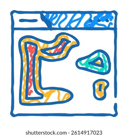 heatmap ux ui design doodle icon sketch vector. heatmap ux ui design sign. isolated symbol illustration