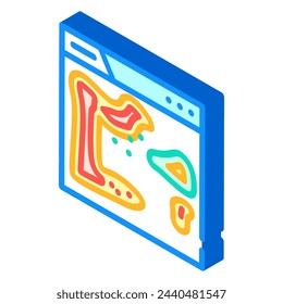 heatmap ux ui design isometric icon vector. heatmap ux ui design sign. isolated symbol illustration