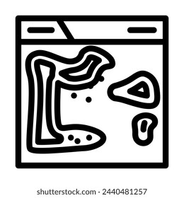 heatmap ux ui design line icon vector. heatmap ux ui design sign. símbolo de contorno aislado ilustración negra
