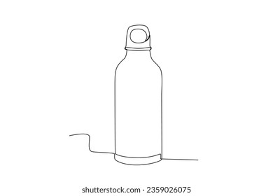 A heat-resistant aluminum tumbler. Tumbler one-line drawing