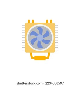 Heatsink fan  icon in color, isolated on white background 